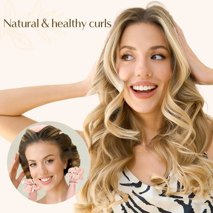 Heatless Satin Hair Curler – No-Heat Curling Rod Headband for Overnight Waves & Curls